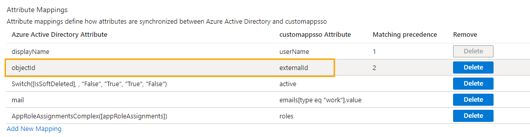 Microsoft Entra ID - replace mapping